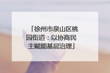 徐州市泉山区桃园街道：以协商民主赋能基层治理