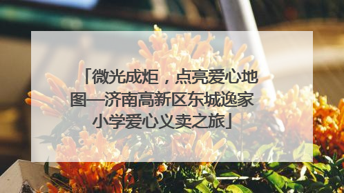 微光成炬，点亮爱心地图—济南高新区东城逸家小学爱心义卖之旅