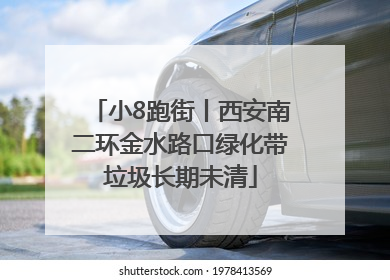 小8跑街丨西安南二环金水路口绿化带垃圾长期未清