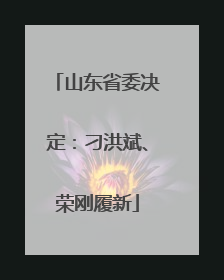 山东省委决定：刁洪斌、荣刚履新