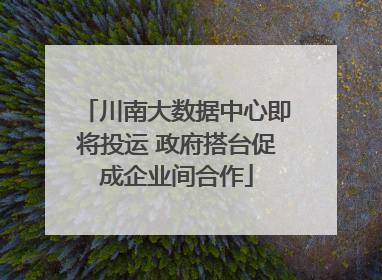 川南大数据中心即将投运 政府搭台促成企业间合作