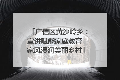 广信区黄沙岭乡：宣讲赋能家庭教育 家风浸润美丽乡村