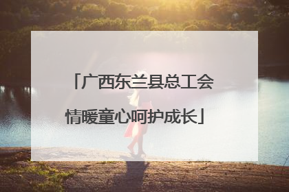 广西东兰县总工会情暖童心呵护成长