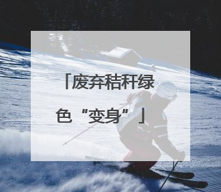废弃秸秆绿色“变身”
