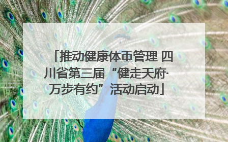 推动健康体重管理 四川省第三届“健走天府·万步有约”活动启动