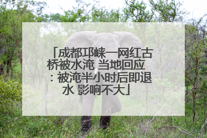成都邛崃一网红古桥被水淹 当地回应：被淹半小时后即退水 影响不大
