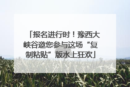 报名进行时！豫西大峡谷邀您参与这场“复制粘贴”版水上狂欢
