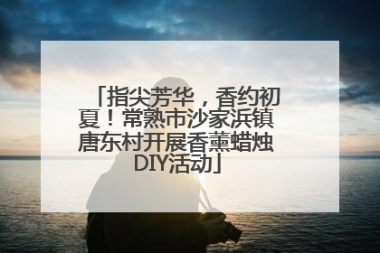 指尖芳华，香约初夏！常熟市沙家浜镇唐东村开展香薰蜡烛DIY活动