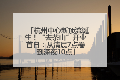 杭州中心新顶流诞生！“去茶山”开业首日：从清晨7点卷到深夜10点