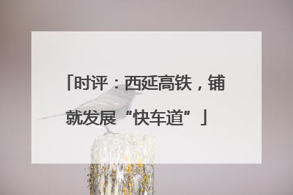 时评：西延高铁，铺就发展“快车道”