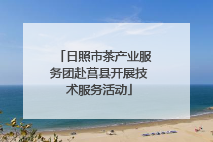 日照市茶产业服务团赴莒县开展技术服务活动