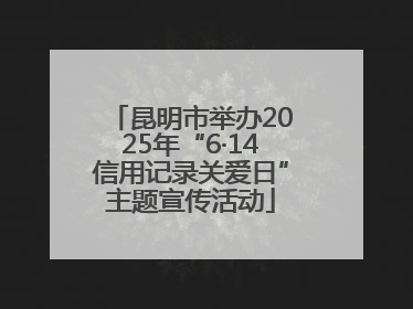 昆明市举办2025年“6·14信用记录关爱日”主题宣传活动