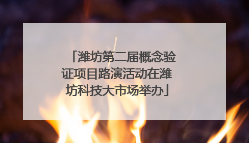 潍坊第二届概念验证项目路演活动在潍坊科技大市场举办