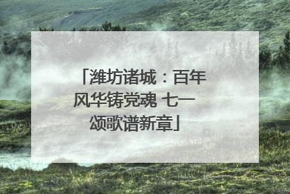 潍坊诸城：百年风华铸党魂 七一颂歌谱新章