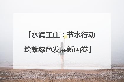水润王庄：节水行动绘就绿色发展新画卷