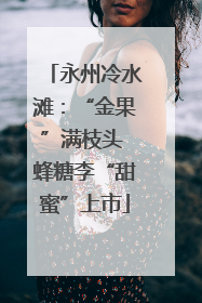 永州冷水滩：“金果”满枝头 蜂糖李“甜蜜”上市