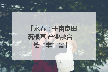 永春：千亩良田筑根基 产业融合绘“丰”景