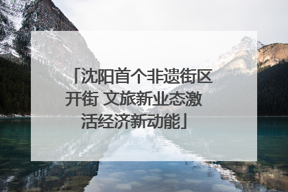 沈阳首个非遗街区开街 文旅新业态激活经济新动能