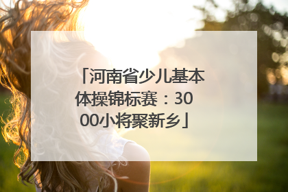 河南省少儿基本体操锦标赛：3000小将聚新乡