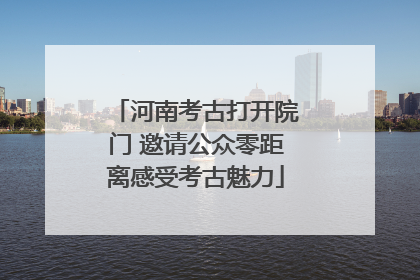 河南考古打开院门 邀请公众零距离感受考古魅力