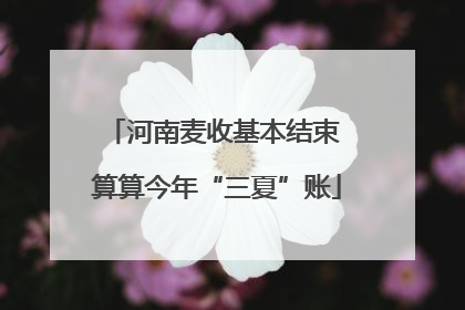 河南麦收基本结束 算算今年“三夏”账