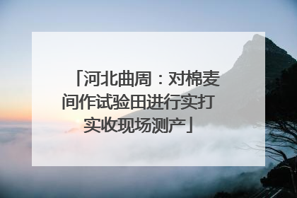 河北曲周：对棉麦间作试验田进行实打实收现场测产
