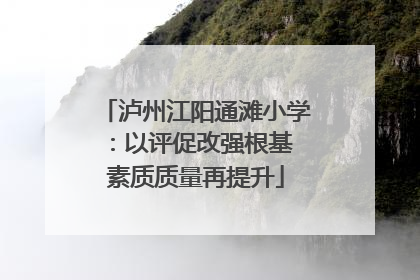 泸州江阳通滩小学：以评促改强根基 素质质量再提升