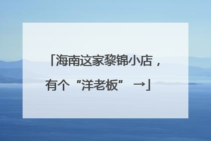海南这家黎锦小店，有个“洋老板” →