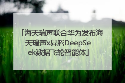 海天瑞声联合华为发布海天瑞声x昇腾DeepSeek数据飞轮智能体