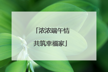 浓浓端午情 共筑幸福家