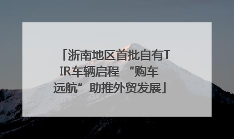 浙南地区首批自有TIR车辆启程 “购车远航”助推外贸发展
