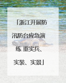浙江开展防汛防台应急演练 重实兵、实装、实景