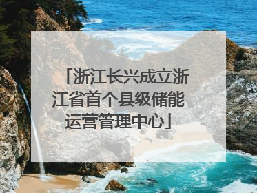 浙江长兴成立浙江省首个县级储能运营管理中心