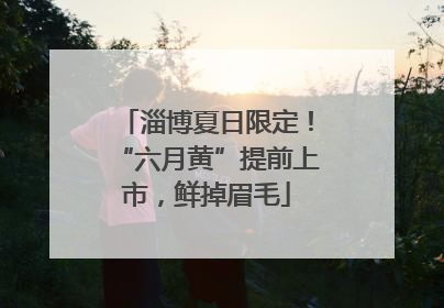 淄博夏日限定！“六月黄”提前上市，鲜掉眉毛
