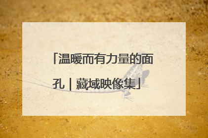 温暖而有力量的面孔｜藏域映像集