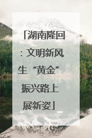 湖南隆回：文明新风生“黄金” 振兴路上展新姿