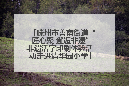 滕州市善南街道“匠心聚 邂逅非遗”非遗活字印刷体验活动走进清华园小学