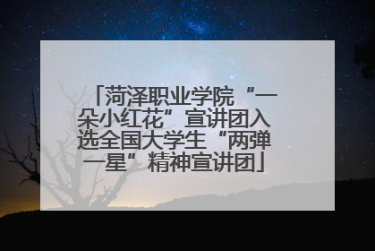 菏泽职业学院“一朵小红花”宣讲团入选全国大学生“两弹一星”精神宣讲团