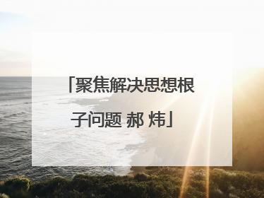 聚焦解决思想根子问题 郝 炜