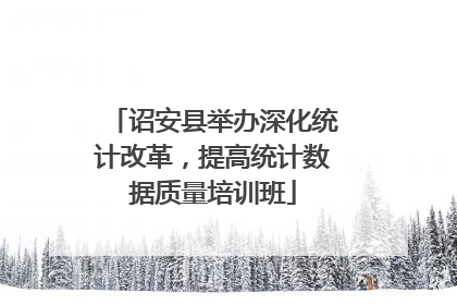 诏安县举办深化统计改革，提高统计数据质量培训班