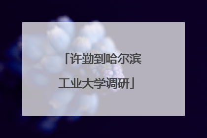许勤到哈尔滨工业大学调研