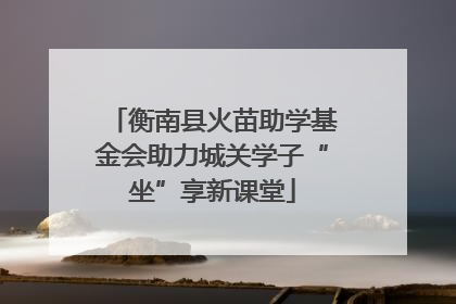 衡南县火苗助学基金会助力城关学子“坐”享新课堂