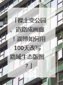 裸土变公园、道路成画廊！淄博如何用100天改写路域生态版图？
