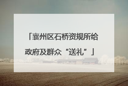 襄州区石桥资规所给政府及群众“送礼”