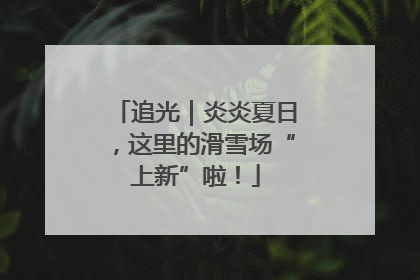 追光｜炎炎夏日，这里的滑雪场“上新”啦！