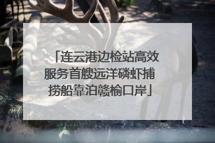连云港边检站高效服务首艘远洋磷虾捕捞船靠泊赣榆口岸