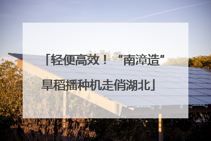 轻便高效！“南漳造”旱稻播种机走俏湖北