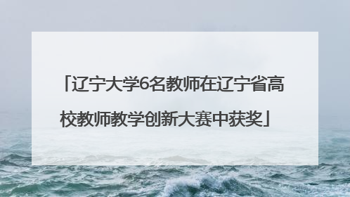 辽宁大学6名教师在辽宁省高校教师教学创新大赛中获奖