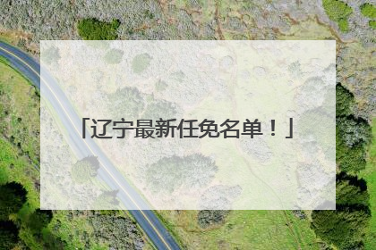 辽宁最新任免名单！