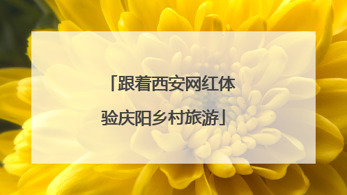 跟着西安网红体验庆阳乡村旅游